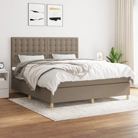 ΚΡΕΒΑΤΙ BOXSPRING ΜΕ ΣΤΡΩΜΑ TAUPE 160X200 ΕΚ. ΥΦΑΣΜΑΤΙΝΟ 3142669