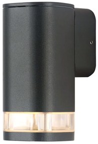 Φωτιστικό Τοίχου - Απλίκα LG2881G 11,2x15,4cm 1xGU10 35W IP54 Dark Grey Aca Aluminium, Glass