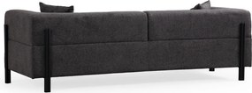Τριθέσιος Καναπές Gio - Χρώμα Ανθρακί - 225x93x75εκ