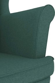 vidaXL πολυθρόνα σκούρο πράσινο 74x84x100 cm ύφασμα