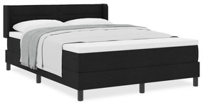 vidaXL Κρεβάτι με ελατήρια Μαύρο 160 x 200 cm Ύφασμα και αφρός