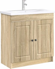 vidaXL Ντουλάπι κάτω από τον νιπτήρα Sonoma Δρυς 56 x 37,5 x 81 εκ