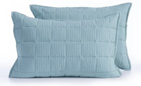 Ζεύγος Μαξιλαροθήκες Καπιτονέ (52x72) Nef-Nef Homeware Elements Olympia Silver - Blue