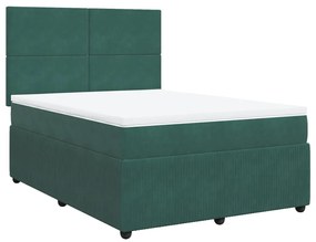 ΚΡΕΒΑΤΙ BOXSPRING ΜΕ ΣΤΡΩΜΑ ΣΚΟΥΡΟ ΠΡΑΣΙΝΟ 140X200ΕΚ. ΒΕΛΟΥΔΙΝΟ 3294655