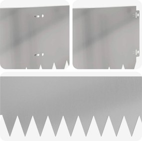 vidaXL Περίγραμμα γκαζόν 10 τμχ. 103 x 25 εκ Γαλβανισμένος Χάλυβας