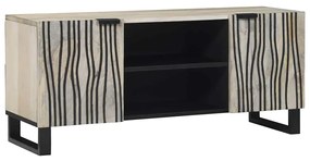 vidaXL Ντουλάπι TV Λευκό 160 x 30 x 30.5 εκ. Μασίφ ξύλο μάνγκο
