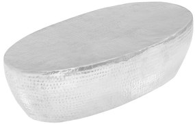 vidaXL Τραπεζάκι Σαλονιού Hammered Ασημί 100x50x28 εκ. από Αλουμίνιο