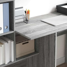 vidaXL Γραφείο Γκρι sonoma 131.5 x 50 x 106.5 εκ. Επεξεργασμένο ξύλο