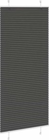 vidaXL Πλισέ περσίδα Μαύρο 85x200 cm Πλάτος υφάσματος 84,4 cm