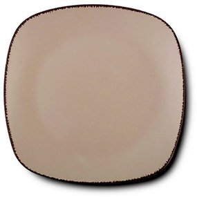 Πιάτο Κεραμικό Τετράγωνο Ρηχό Sugar 10-099-241 26Χ26cm Beige Nava Ceramic