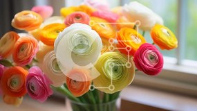 Intra Συλλεκτικό Ξύλινο Παζλ Plywood 4mm - Πολύχρωμο βάζο με τριαντάφυλλα, γαρίφαλα και ανθούρια Σε Ξύλινο Κουτί - Διαστάσεις: 10x10 cm – 25 κομμάτια