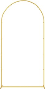 vidaXL Αψίδα Γάμου Χρυσό 100 x 39 x 200 εκ. Ατσάλι