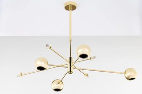 Κρεμαστό Πολύφωτο Moka 4xG9 Χρυσό με Οπάλ Γυαλί