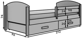 Παιδικό κρεβάτι Montes-200 x 90