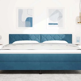 vidaXL LED κεφαλάρι Σκούρο Μπλε 180 cm Βελούδο
