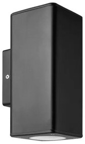 Adeleq Σποτ Pc Επίτοιχο Διπλής Κατεύθυνσης Τετράγωνο H76mm 2 x GU10 IP54 Γραφίτης 3-07602111