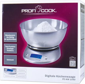 Ανοξείδωτη ψηφιακή ζυγαριά κουζίνας PC-KW 1040 με ευανάγνωστη οθόνη LCD 5 ψηφίων