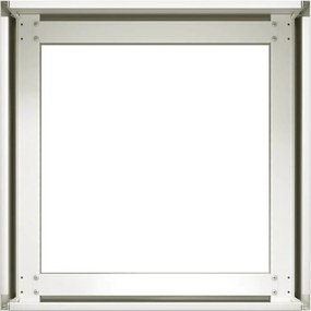 vidaXL Ζαρντινιέρα Λευκή 40x40x30 εκ. από Χάλυβα
