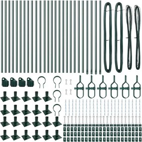 vidaXL Στύλος Περιφράξεων 26 pcs Γκρι 3,2 x 3,2 x 90 εκ