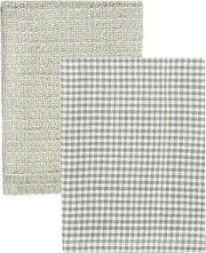 Ποτηρόπανα (Σετ 2τμχ) Estia Piccolo Γκρι 01-37895