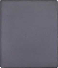 vidaXL Σεντόνια Με Λάστιχο 2 τεμ. Ανθρακί 140x200 εκ. Βαμβακερό Ζέρσεϊ