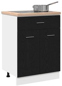 vidaXL Βάση Συρταριού Μαύρη δρυς 60 x 46 x 81.5 εκ Επεξεργασμένο ξύλο