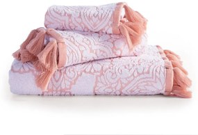 Πετσέτα Lorelay White-Pink Nef-Nef Face 50x90cm 100% Cotton