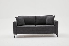 Διθέσιος Καναπές Berlin - Χρώμα Ανθρακί Μαύρο - 180x92x83εκ