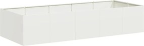 vidaXL Ζαρντινιέρα Λευκή 200x80x40 εκ. από Χάλυβα