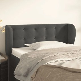 Κεφαλάρι με Πτερύγια Σκούρο Γκρι 93x23x78/88 εκ. Βελούδινο 3117615