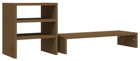vidaXL Βάση Οθόνης Καφέ 81x20x30 εκ. από Μασίφ Ξύλο Πεύκου