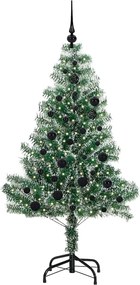 vidaXL Τεχνητό Δέντρο Χριστουγέννων με Χιόνι και Φώτα LED 150 cm