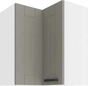 Κρεμαστό ντουλάπι γωνιακό Nelor 60x60 GN 72 2F-Γκρι σπέσιαλ - Λευκό