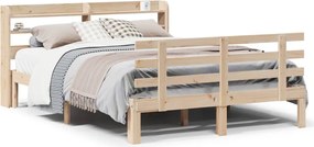 vidaXL Πλαίσιο Κρεβατιού Κεφαλάρι 150x200 εκ Μασίφ Πεύκο