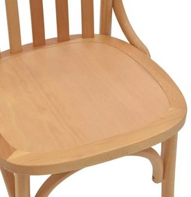 Καρέκλα Flisbie pakoworld φυσικό ξύλο οξιάς 46x48x86εκ