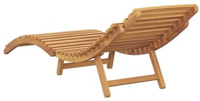 vidaXL Ξαπλώστρα Καφέ 184 x 55 x 59 εκ Στερεό Ξύλο Τίκ