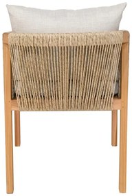 Καρέκλα - Πολυθρόνα Clarin σκελετός teak ξύλο και pu σε φυσική απόχρωση 55x65x73 εκ. 55x65x73 εκ.