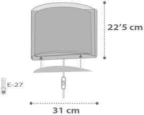 Απλίκα τοίχου Ango Stars-Lila