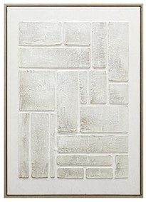 Πίνακας Χειροποίητος Καμβάς Mdf-Ps Plastic Λευκός ESPIEL 50x3x70εκ. FAL328