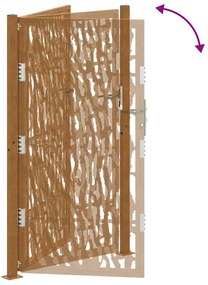 ΠΥΛΗ ΚΗΠΟΥ 105X180 CM ΑΠΟ ΔΙΑΒΡΩΜΕΝΟ ΧΑΛΥΒΑ ΜΕ ΣΧΕΔΙΟ ΙΧΝΟΣ 4100987