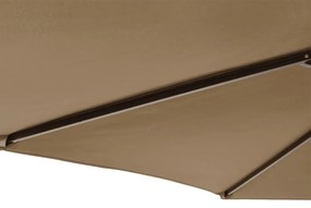 Ομπρέλα Κήπου με Ατσάλινο Ιστό Taupe 225x225x212 εκ. - Μπεζ-Γκρι