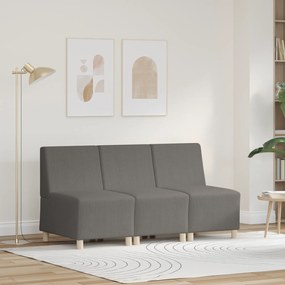 vidaXL Καθίσμα Σαλονιού 3 pcs Ανοιχτό γκρι 55 x 74 x 82 εκ. Βελούδο