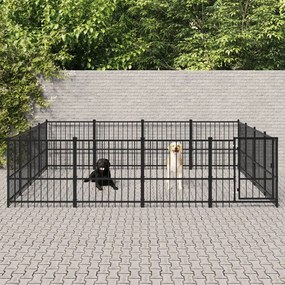 vidaXL Κλουβί Σκύλου Εξωτερικού Χώρου 15,05 μ² από Ατσάλι