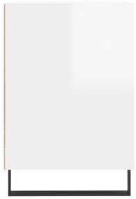 vidaXL Έπιπλο Τηλεόρασης Γυαλ. Λευκό 100x35x55 εκ. Επεξεργασμένο Ξύλο