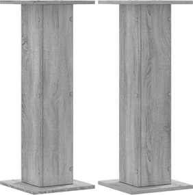vidaXL Βάσεις Ηχείων 2 Τεμ. Γκρι Sonoma 30x30x80εκ. Επεξεργασμένο Ξύλο