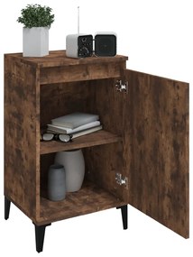 vidaXL Κομοδίνο Καπνιστή Δρυς 40 x 35 x 70 εκ. από Επεξεργασμένο Ξύλο