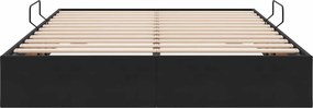 vidaXL Κρεβάτι Οθωμανικού Τύπου Μαύρο 140 x 190 cm Βελούδο