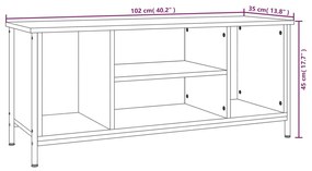 Έπιπλο Τηλεόρασης Sonoma Δρυς 102 x 35 x 45 εκ. Επεξεργ. Ξύλο - Καφέ