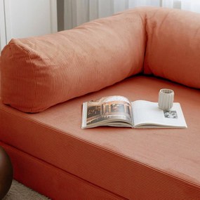 3-Seat Sofa-Bed Nook - Pomegranate Flower Vermilion