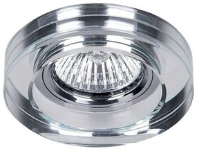 Χωνευτό σποτ οροφής CR-778 γυάλινο διάφανο τετράγωνο & στρογγυλό Φ9 925778R/CL Elmark-925778R/CL 925778R/CL